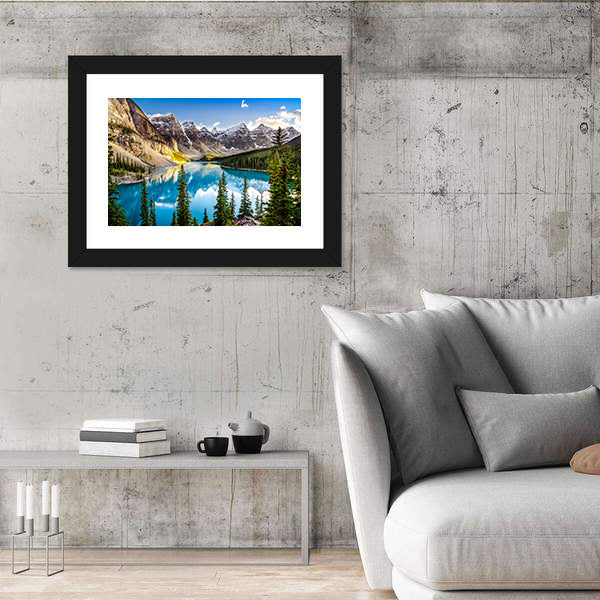 Moraine Lake In Alberta Canvas Wall Art