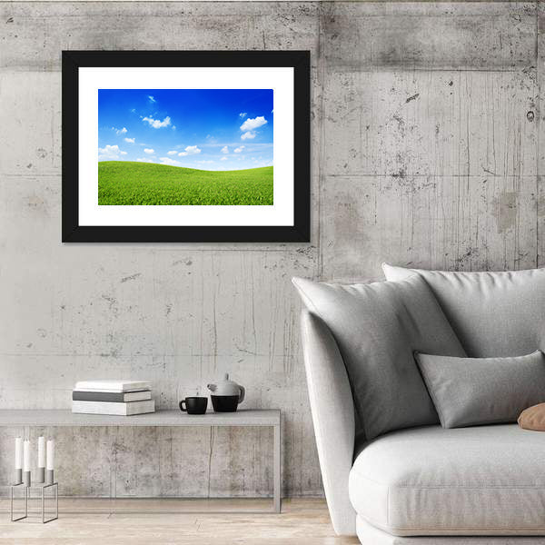 Green Grassy Hills Canvas Wall Art