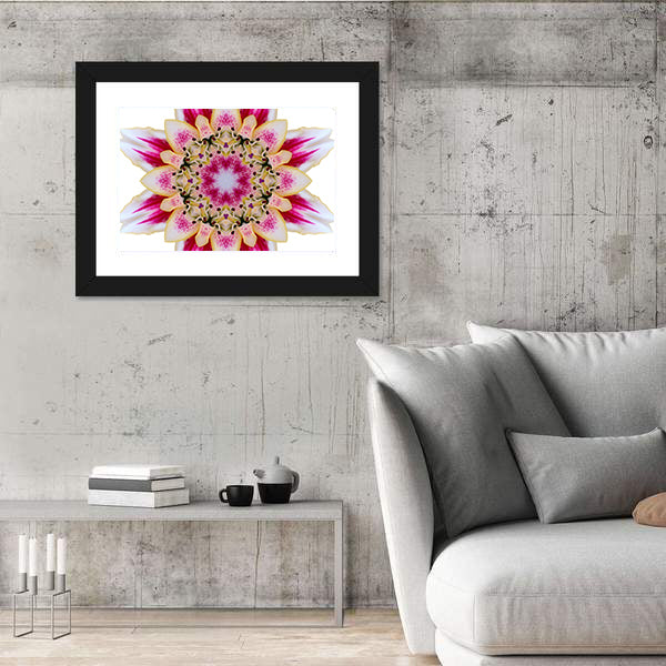Scenic Flower Mandala Canvas Wall Art
