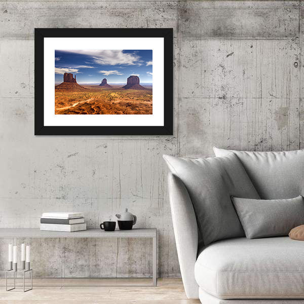 Monument Valley Buttes in Warm Desert Light Canvas Wall Art