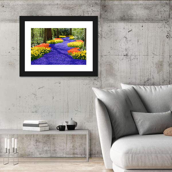 Field Of Spring Flowers Canvas Wall Art