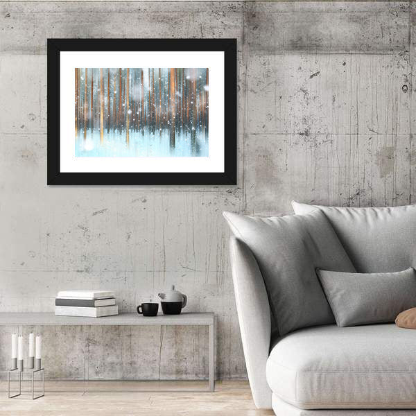 Magical Winter Forest Canvas Wall Art