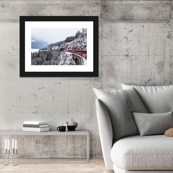 Glacier Express In Switzerland Canvas Wall Art