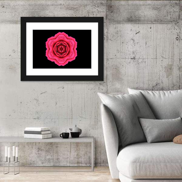 Pink Kaleidoscope Flower Canvas Wall Art