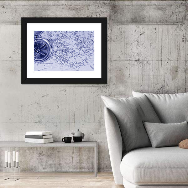 Antique Maps Showing Countries And Trade Routes Canvas Wall Art