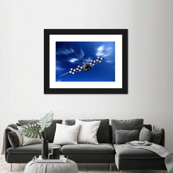 C-130 Military Transport Aircraft Canvas Wall Art