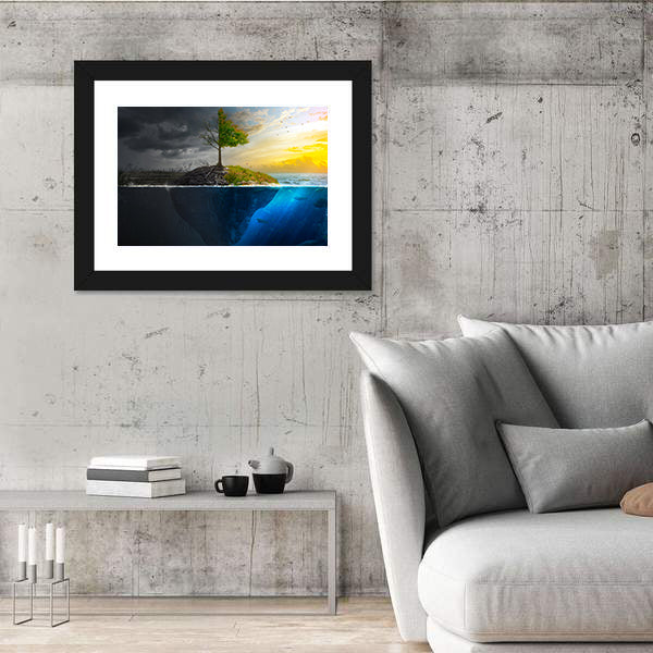 Life And Death On Floating Island Canvas Wall Art