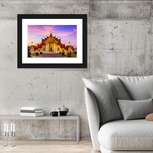 The Marble Temple In Thailand Canvas Wall Art