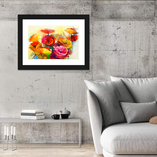 Colorful Spring Flowers Canvas Wall Art
