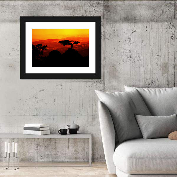 African Jungle Sunset Canvas Wall Art