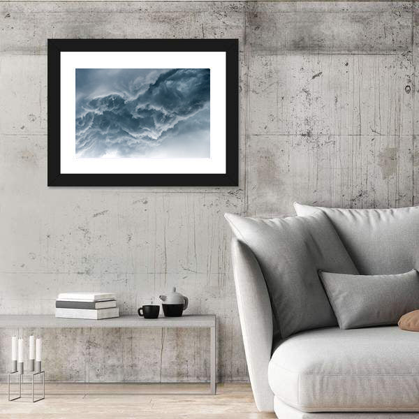 Dramatic Sky With Stormy Clouds Canvas Wall Art