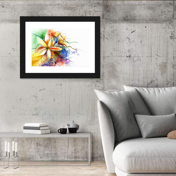 Colorful Abstract Lilies Canvas Wall Art