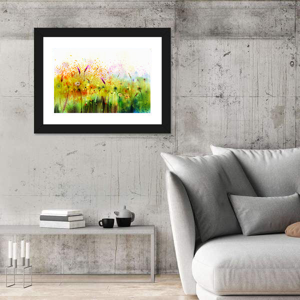 Cosmos Flowers Canvas Wall Art
