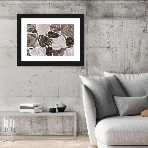 3d Stone Mosaic Canvas Wall Art