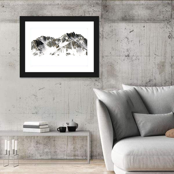 Snowy Mountain Peak Canvas Wall Art