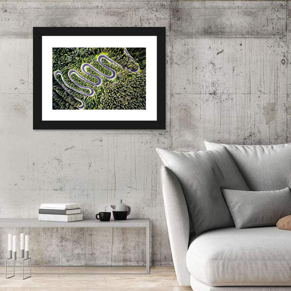 Transfagarasan Curvy Road In Romania Canvas Wall Art