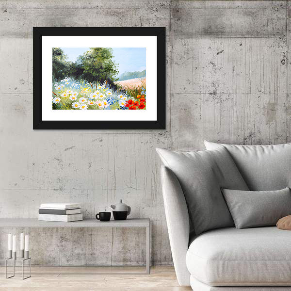 Meadow of Daisies Canvas Wall Art