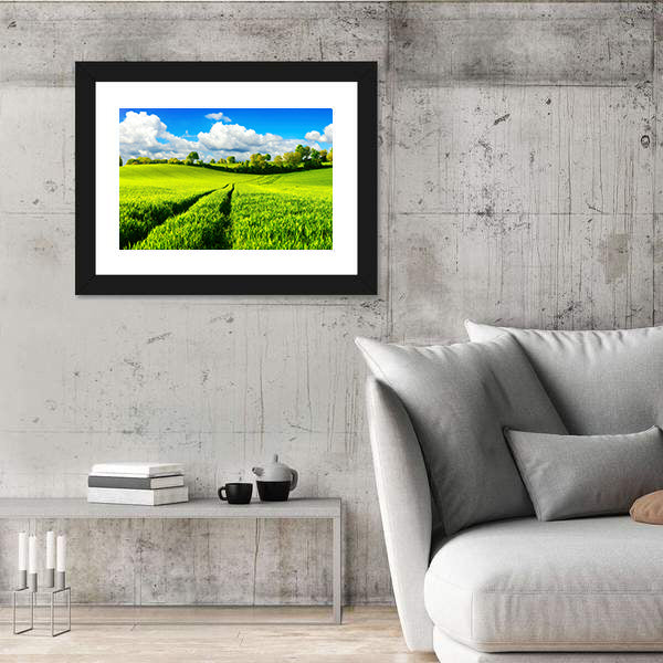 Idyllic Green Fields Canvas Wall Art