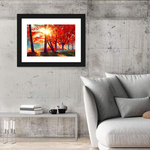 Beautiful Autumnal Park Canvas Wall Art