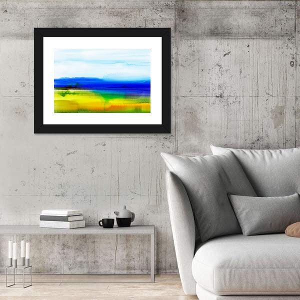 Semi Abstract Agriculture Fields Canvas Wall Art
