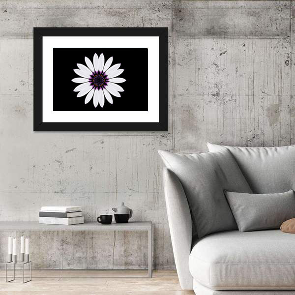 White Flower Mandala Canvas Wall Art0