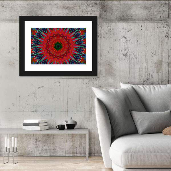 Lotus Blossom Mandala Canvas Wall Art