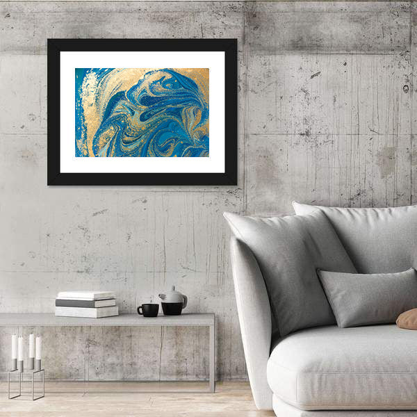 Hand drawn Marbling Texture Canvas Wall Art