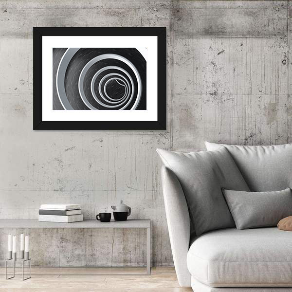 Spiral Ramp Abstract Canvas Wall Art