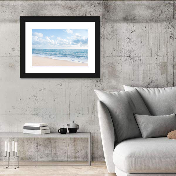 White Sand Beach Canvas Wall Art