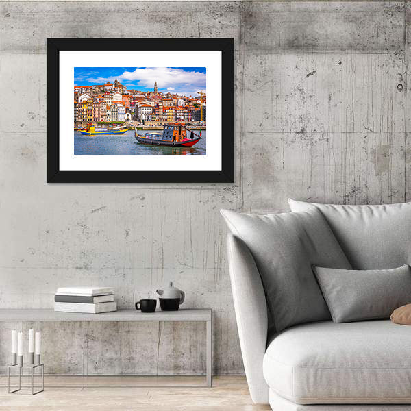 Porto Across the Douro River Canvas Wall Art