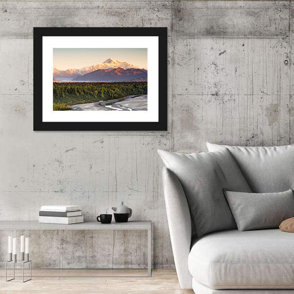 Denali Range And Mt McKinley In Alaska Canvas Wall Art