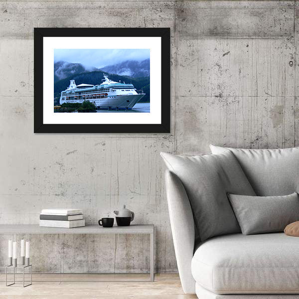 Cruise Ship in Alaska Canvas Wall Art