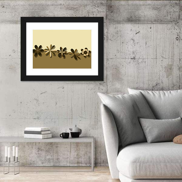Brown Fantasy Floral Canvas Wall Art