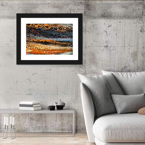 Liquid Painting With Cells Canvas Wall Art