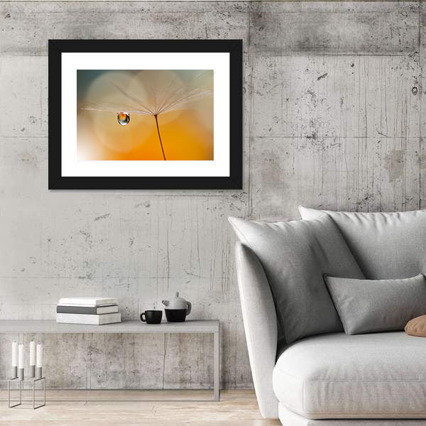 Artistic Dandelion Waterdrop Canvas Wall Art