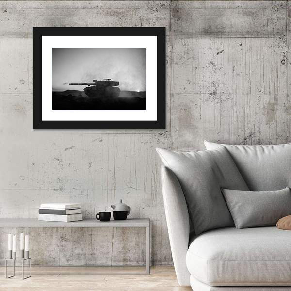 German Tank In World War Canvas Wall Art