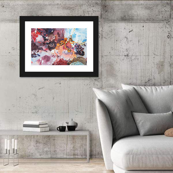 Multicolored Impasto Brushstrokes Canvas Wall Art