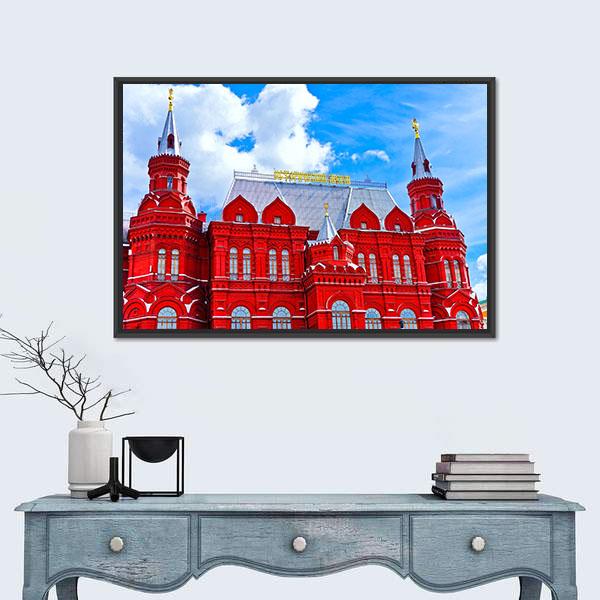 State Historical Museum On Manezhnaya Square Canvas Wall Art