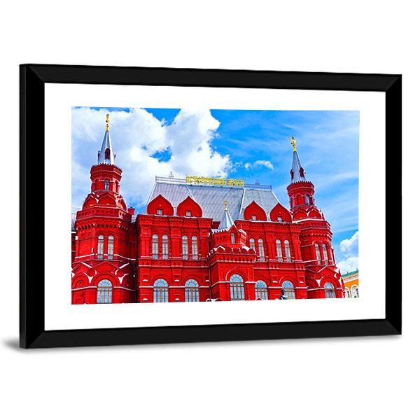 State Historical Museum On Manezhnaya Square Canvas Wall Art