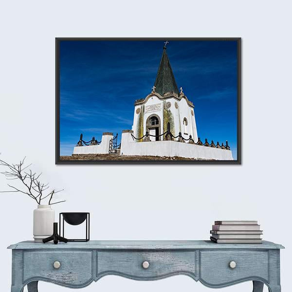 Serbian Hilltop Chapel, Greece Canvas Wall Art