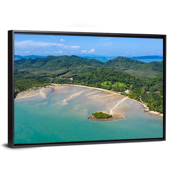 Koh Yao Noi Turquoise Coast Aerial View Canvas Wall Art