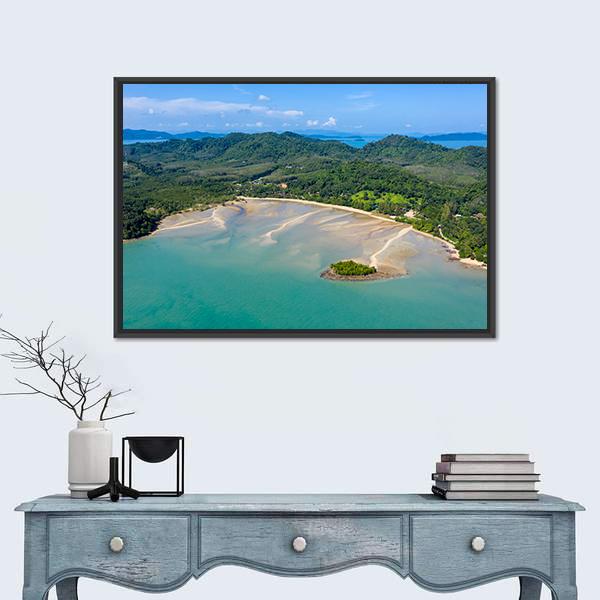 Koh Yao Noi Turquoise Coast Aerial View Canvas Wall Art