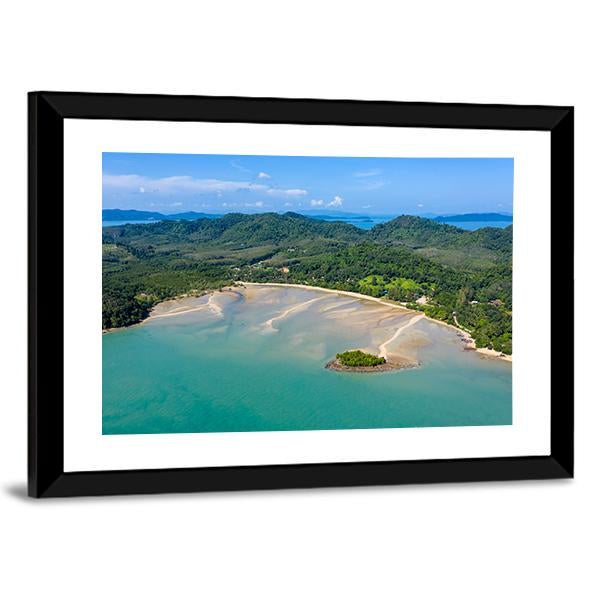 Koh Yao Noi Turquoise Coast Aerial View Canvas Wall Art