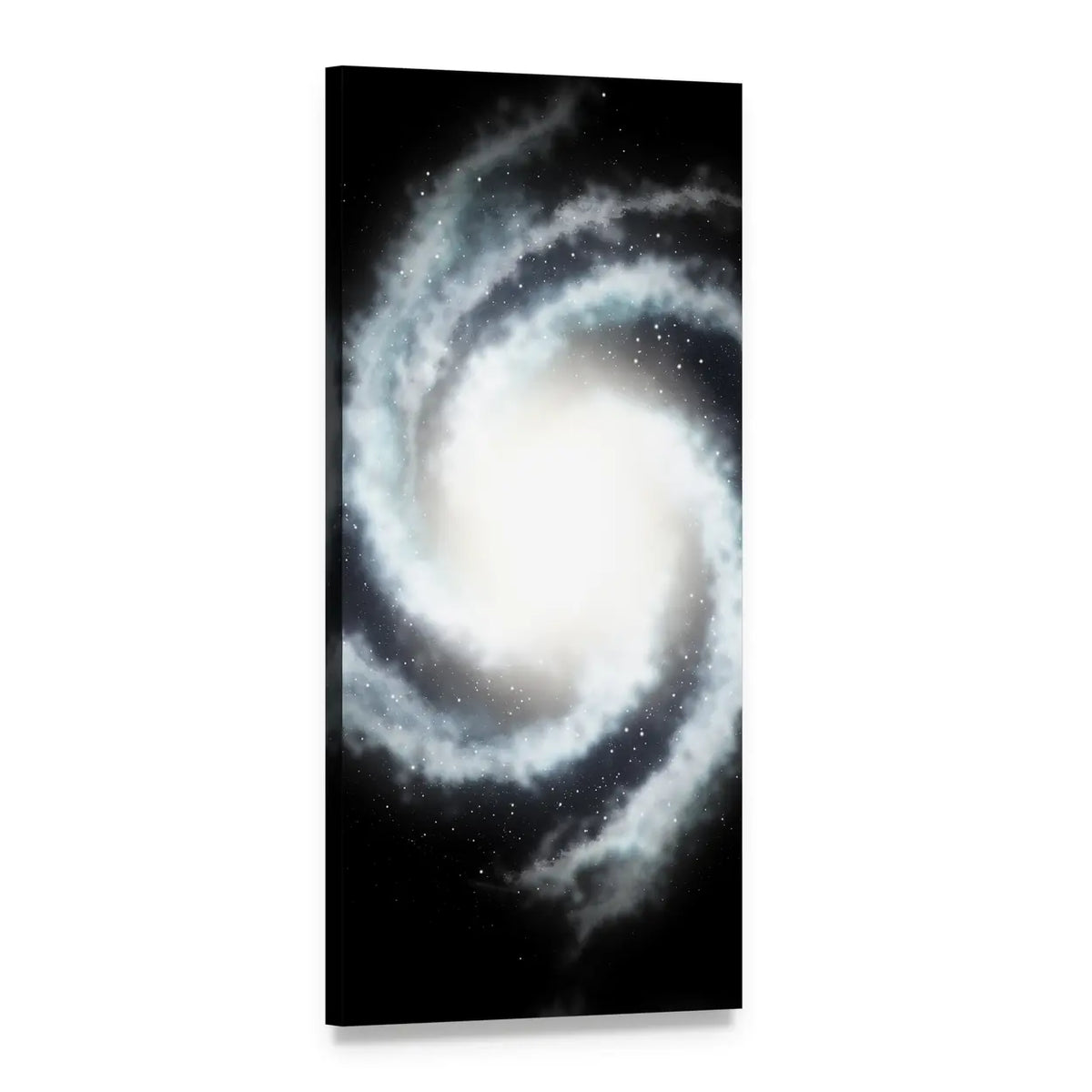 Mysterious Helicoid Galaxy Vertical Canvas Wall Art, 1 panel 1 Vertical layout gallery wrapped canvas set, angled product view