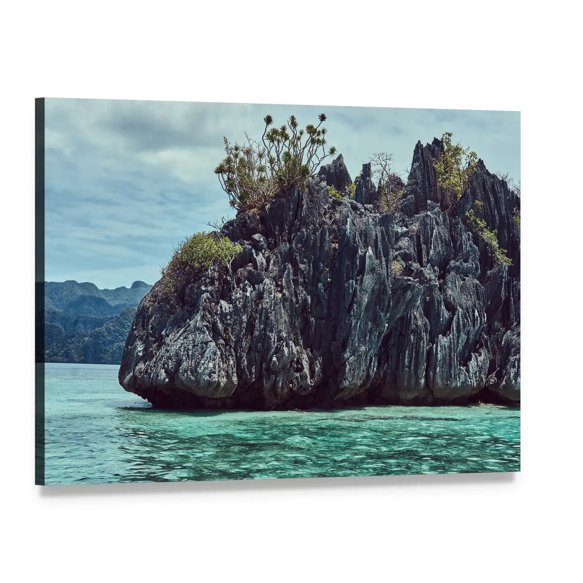 Rocky Bay, Philippines Canvas Wall Art, single panel gallery wrapped canvas, angled product view