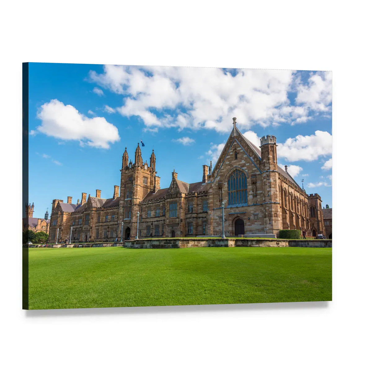 University of Sydney Gothic Architecture Canvas Wall Art, single panel gallery wrapped canvas, angled product view