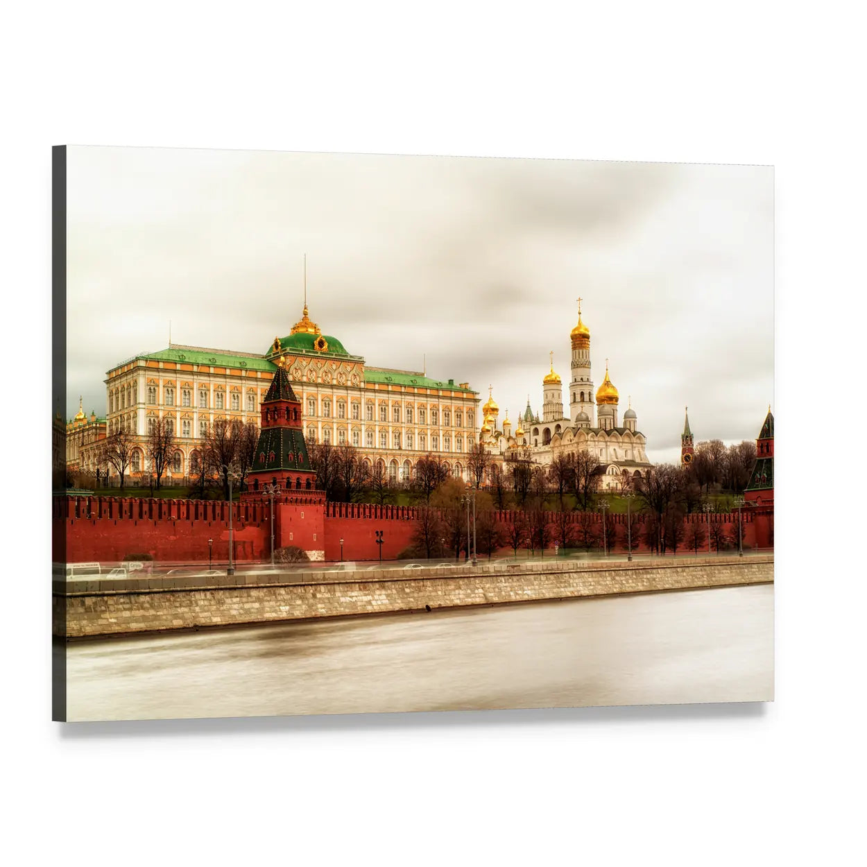 Grand Kremlin Palace Canvas Wall Art, single panel gallery wrapped canvas, angled product view