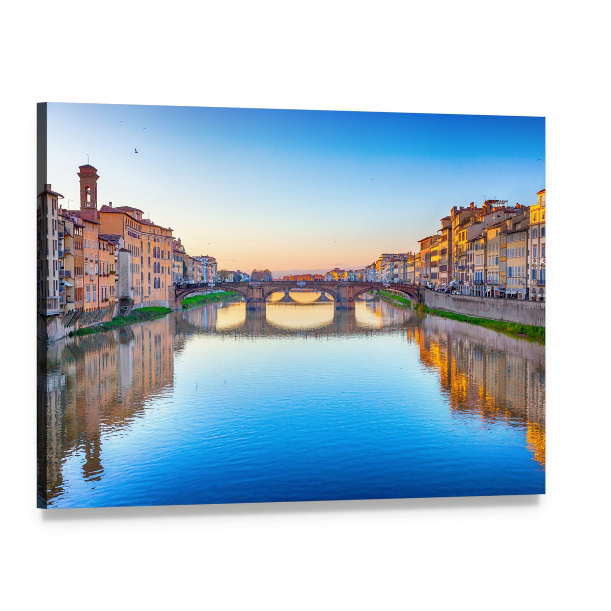 Ponte Santa Trinita in Florence Canvas Wall Art, single panel gallery wrapped canvas, angled product view