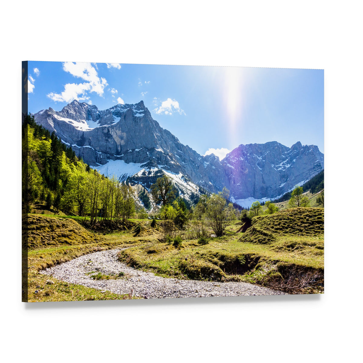 Karwendel Mountains, Austria Canvas Wall Art, single panel gallery wrapped canvas, angled product view
