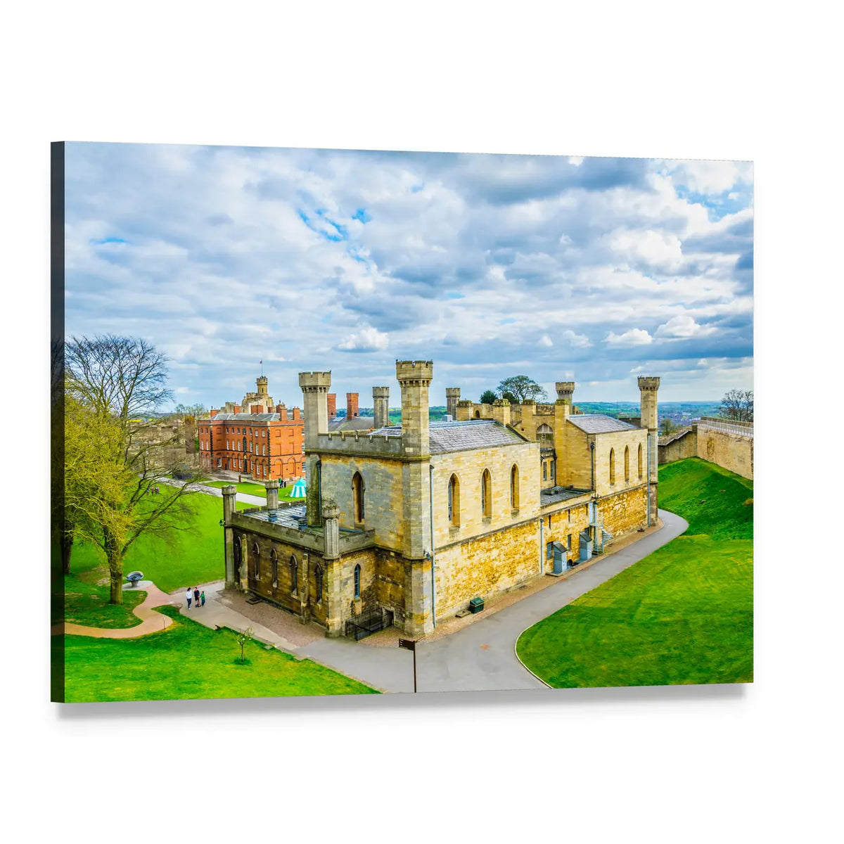 Lincoln Castle, England Canvas Wall Art, single panel gallery wrapped canvas, angled product view